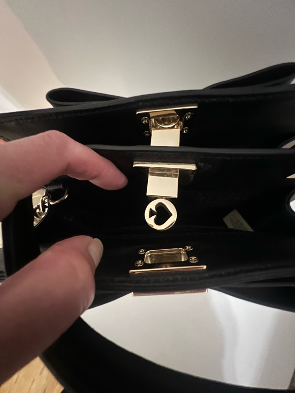 NWT Kate Spade Mini Tullie Mayfair Drive Black Cream Satchel Crossbody Bag - Picture 9 of 12